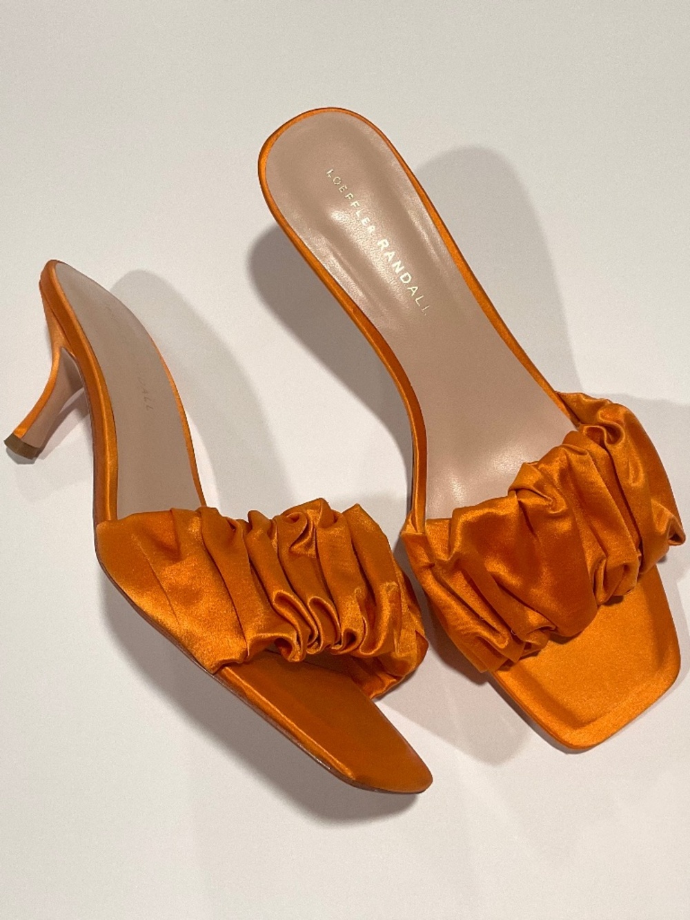 LOEFFLER RANDALL Bianca Kitten Heel Sandal in Marigold Size 9.5